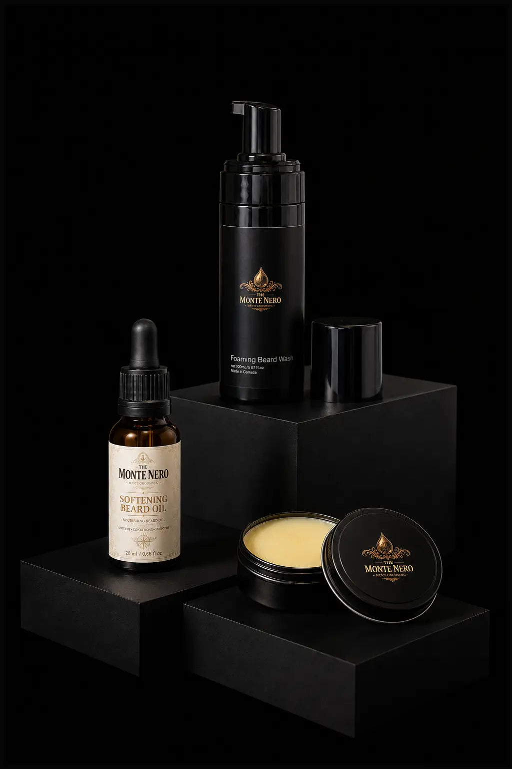 Complete Beard Ritual — luxury editorial product set