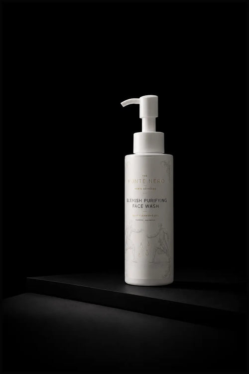 Blemish Purifying Face Wash — luxury editorial product portrait